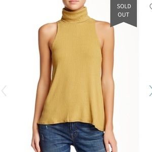 Free People City Drippy Turtleneck Tank Sz Medium